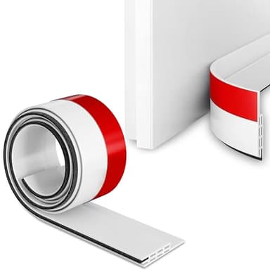 LIEBHEIM Boudin Porte - Joint Porte - Boudin Porte Isolant - Bas de Porte Isolant - Isolation Porte D'entrée - Joint Porte Entree - Rideau Thermique Isolant Anti Froid et Chaleur - 1 pièce - Blanche