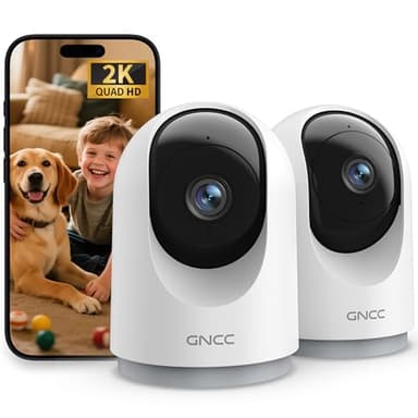 GNCC Caméra Surveillance WiFi 2K Caméras de Surveillance intérieure Détection Humaine AI Suivi Intelligent 360° WiFi sans Fil Compatible avec Alexa&Google Home Sirène pour Bébé/Animaux Chien