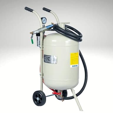 BPAC Sableuse Portative 40 L - Aerogommeuse Mobile à Pression - Sableuse Pneumatique pour Nettoyer ou Décaper des Surfaces