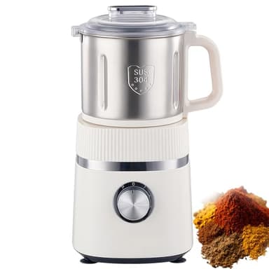 Machine de moulin à épices professionnelle, 304 lames en acier inoxydable et protection thermique, broyage multi-texture pour herbes/noix/grains