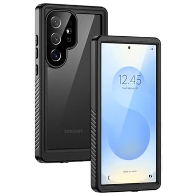 Lanhiem Coque pour Samsung S25 Ultra, [IP68 Étanche & Antichoc] 360 Protection Integrale Double Renforcé Waterproof Etui Antipoussière Incassable Housse Compatible avec Samsung Galaxy S25 Ultra, Noir