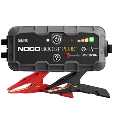NOCO Boost GB40: Booster Batterie UltraSafe 1000A – Démarreur Lithium 12V Portable avec Powerbank et Chargeur USB – pour Moteurs Essence 6,0L et Diesel 3,0L