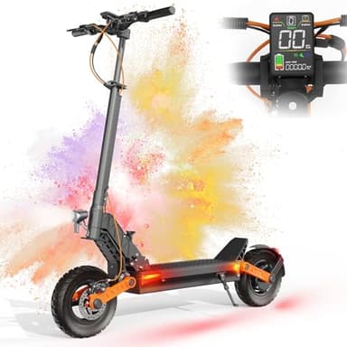 JOYOR S8 Trottinette Electrique Adulte Professionnelle Moteur 600W (800W Puissance Pointée) 48V 26Ah Autonomie 75-90 km Suspension Totale Pneus Tout Terrain 10 Pouces Trottinette pour Travail