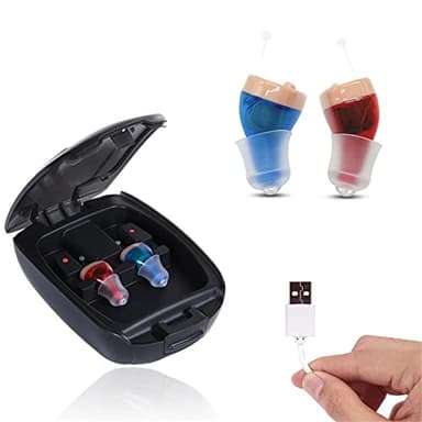 ZHANGMIN Amplificateur Audio Rechargeable, Appareil Audio Personnel De Qualité Supérieure/réduction du Bruit, avec Étui De Charge Portable, for Adultes Et Personnes Âgées