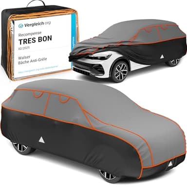 WALSER Bâche de Voiture Anti-grêle Perma Protect SUV, Récompense Très Bon* Housse de Protection Anti-grêle, Certifié par Le TÜV Autriche* bâche Contre la grêle, Couverture de Voiture SUV/Van Taille 8
