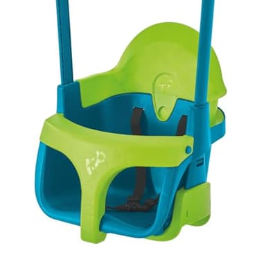 TP Toys Fauteuil Bébé Évolutif Quadpod 4 en 1 – Balançoire Bébé de 6 Mois à 8 Ans – Sangles d’Extension pour Portiques Hauts et Bas – Sécurisée et Confortable – Bleu/Vert