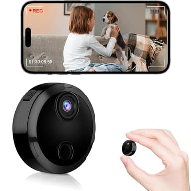YiYunTE Mini Camera Espion sans Fil, Mini Caméra Espion Surveillance Interieur/Extérieur sans Fil avec Vision Nocturne Détection Mouvement, 1080p Micro Petite Camera Espion Discrete Bebe Maison Chat