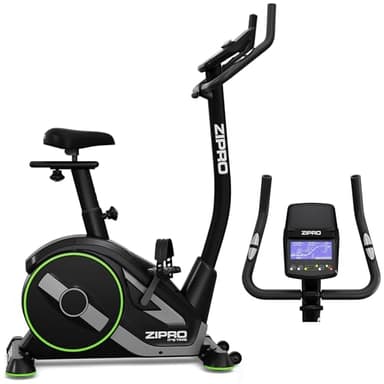 ZIPRO RAVE Vélo d'Appartement - 32 Niveaux de Résistance, Capteur de Fréquence Cardiaque, 11 Programmes d'Entraînement, Siège et Guidon Réglables, Connectivité Bluetooth, Idéal pour Cardio et Fitness