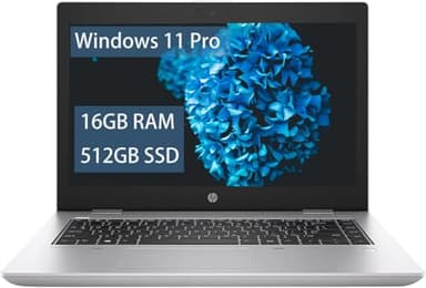 HP ProBook 640 G5 Ordinateur portable professionnel, 14" FHD Notebook, Intel Core i5-8365U, 16 Go de RAM, SSD 512 Go, clavier QWERTY, Windows 11 Pro (reconditionné)
