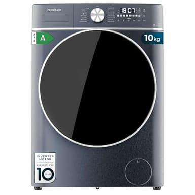 Cecotec Lave-Linge 10kg Chargement Frontal Bolero DressCode 8800 Inverter Ice Blue A. 2000W, 1400 tr/min, Faible Consommation, Moteur Inverter Plus, SteamMax, Chargement Automatique, Écran Tactile XXL