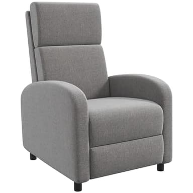 HOMCOM Fauteuil Relax Fauteuil de Relaxation inclinable Salon avec Dossier réglable jusqu'à 160° manuellement, Repose-Pieds intégré pour Salon Chambre Bureau Home cinéma, Charge 120 kg, Gris