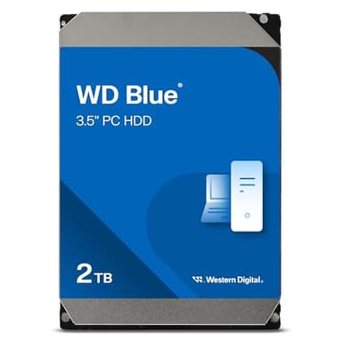 WD Blue 2 To Desktop Disque Dur Interne 3.5" - Classe 7200 RPM, SATA 6 Gb/s, Cache de 256 Mo