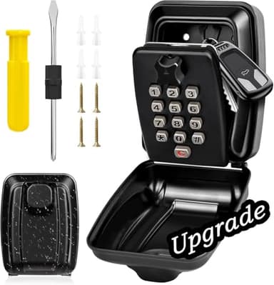 LDS® Boite à Clefs Sécurisée Extérieure – Approuvée par la Police – Coffre à Clés Étanche avec Code Réinitialisable à 12 Chiffres – Grand Rangement pour Clés de Rechange – Idéale pour Maison