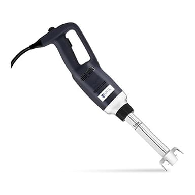Royal Catering Mixeur Plongeant Professionnel RCSM-350-250 (350W, longueur du pied 250 mm, vitesse de rotation max. 18 000 t/mn, protection antiéclaboussures Ø 84 mm, inox)