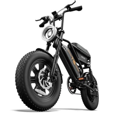 URLIFE 16" x 3.0 Vélo Électrique, Batterie Amovible 48 V 13 Ah, Moteur sans Balais 250W, Autonomie de 120 km, Velo Electrique avec Double Suspension, Coffre de Rangement E Bike pour Adultes