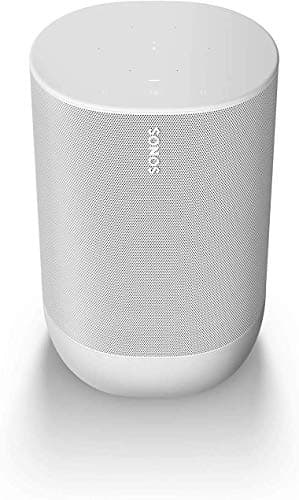 Sonos Move - Enceinte sans Fil - Multiroom WiFi et Bluetooth - Air Play 2 - Son Clair et Puissant - Assistant Google et Amazon Alexa Intégrés - Interface Tactile - Blanc