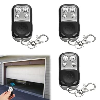 Telecommande Universelle Portail, 3 Pièces Telecommande Universelle Porte Garage Compatible 433.92 MHz Rolling Code à 4 Boutons Touches Copieuse Pour Porte de Garage et Voiture