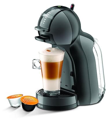 Krups Nescafé Dolce Gusto Machine à café capsules multi-boissons, 0.8 L, 15 bars, Cafetière compacte, Arrêt automatique, Taille de boisson réglable, Mini Me, Noir/Anthracite KP123810