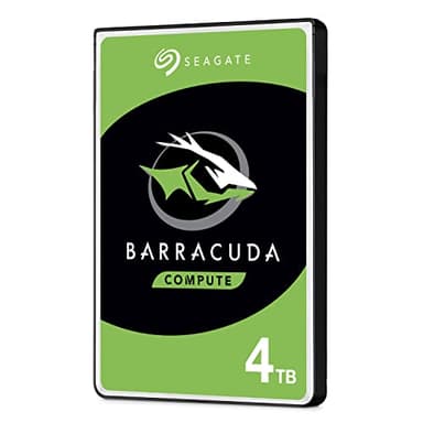 Seagate BarraCuda 4 To, Disque dur interne HDD – 2,5 pouces SATA 6 Gbit/s 5 400 tr/min, 128 Mo de mémoire cache, pour PC de bureau (ST4000LM024)