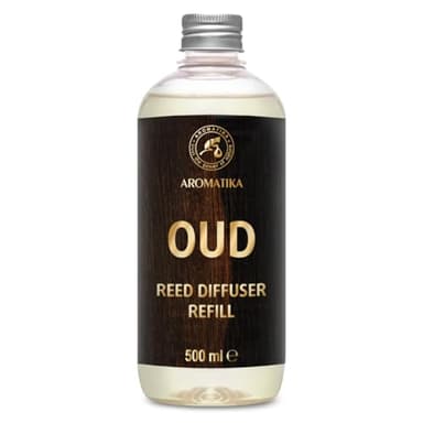 Recharge Diffuseur de Oud 500ml - Naturel Fragrance - Parfum boisé - Désodorisant - Aromathérapie - Parfum de Ambiance - Parfum Frais et de Longue Durée - Assainisseur de Air