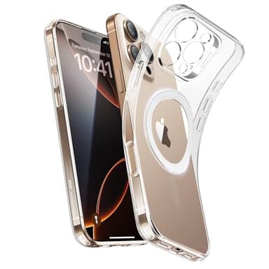 ESR Coque pour iPhone 16 Pro Max, Commande de l’Appareil Photo, Compatible avec MagSafe, Protection de Caméra, Anti Jaunissement et Anti Rayures, Coque Magnétique pour iPhone 16 Pro Max, Transparent