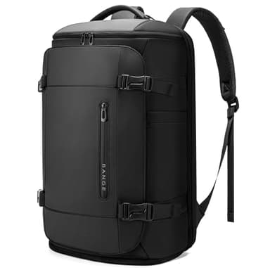 BG FUTURE AESTHETICS Sac à Dos de Voyage 40 L avec Compartiment à Chaussures, Bagage à Main pour Le Week-End, homologué par Les Vols, léger et étanche pour Ordinateur Portable de 15,6 à 17,3", Noir,