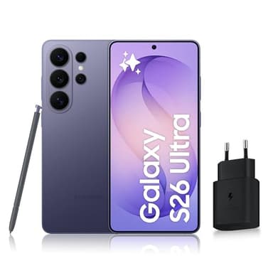 Samsung Galaxy S26 Ultra, Smartphone Android 5G avec Galaxy AI, 1 to, Chargeur Secteur Rapide 25W Inclus, Smartphone déverrouillé, Violet, Version FR