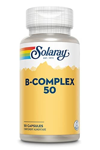 Solaray B Complex | Toutes les vitamines du groupe B au naturel | haute assimilation grâce aux plantes | 50 capsules, 1 unité (Lot de 1)