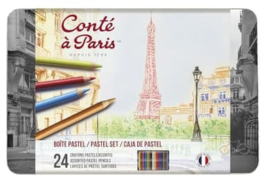 Conté à Paris Boîte Métal Assortiment 24 Crayons Pastel