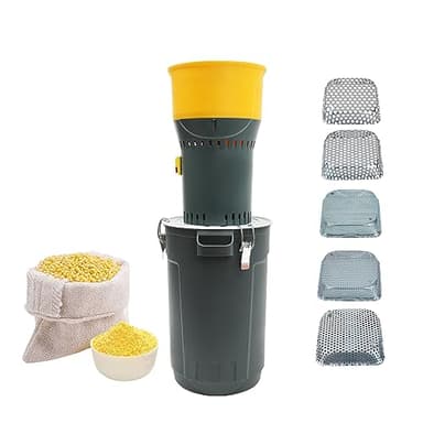 Moulin à Céréales Électrique 1000W, Moulin à Grains avec 5 Tamis, Moulin à Maïs Blé Riz Soja, Réservoir 25L, Poignée de Transport, Pour Usage Maison et Agricole Professionnel, Broyeur pour Céréales