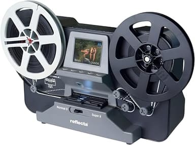 Reflecta Film Scanner Super 8 - Normal 8: CMOS 3,53 MP, Résolution de 1440x1080p 20fps, Écran LCD 2.4'', Interface USB 2.0, Numérisation HD MP4, pas d'audio