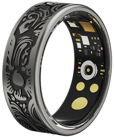 FindTime Bague intelligente moniteur de fréquence cardiaque, sommeil et pression artérielle, compteur d'oxygène dans le sang, podomètre, calories, étanche