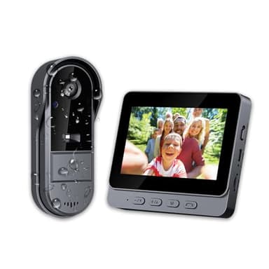 TKMARS Sonnette sans Fil avec Caméra 1080P Étanche IP67, Visiophone Vidéo Extérieur avec Écran 4.3", Angle de Vision 170°, Vision Nocturne, Interphone Vidéo pour Maison, sans WiFi et APP