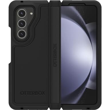 OtterBox Coque pour Galaxy Z Fold5 Defender Series XT – Noir, sans écran, Protection de charnière Robuste, Cordon de Fixation, Compatible PowerShare et Chargement sans Fil