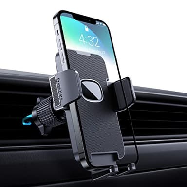 CINDRO Support Téléphone Voiture [Clip de Qualité Militaire] Porte Téléphone Rotatif à 360 Degrés pour Grille D'aération de Voiture GPS pour Smartphone iPhone Android (Noir)