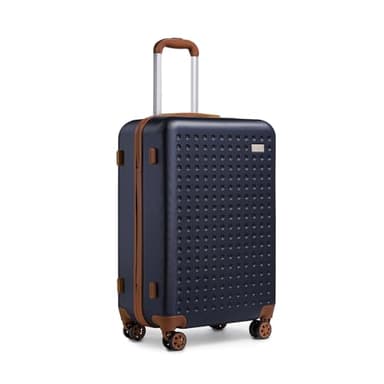 Kono Valise Soute 65cm ABS Rigide,Valise Moyenne Légere avec 4 roulettes 360° Serrure TSA,Dimensions Standard Compagnies Aériennes,Idéal Voyage d'affaires Vacances（Marine）