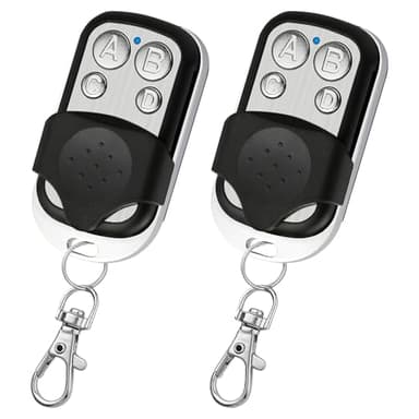 2 Pièces Telecommande Universelle Portail, 433.92 MHz Rolling Code Fixe Bip Portail Automatique Universelle sans Fil Télécommandes Garage à 4 Boutons pour Porte de Garage et Voiture