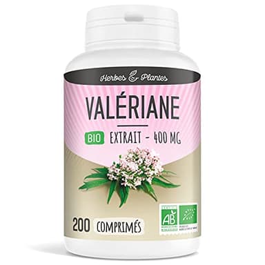 Herbes Et Plantes Valériane Bio 200 Comprimés 400 mg