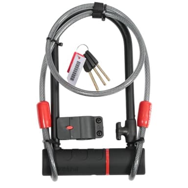 Zéfal K-Traz U17 - Antivol en U Vélo Très Haute Résistance - Arceau en Acier Très Solide - Câble de 120 cm Optionnel - Cadenas en U pour Vélo, Vélo Électrique, VTT, Trottinette, Scooter, Moto