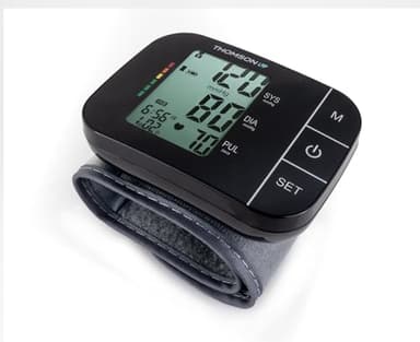 THOMSON Tensiomètre poignet Cardio W7– Léger et compact - Stockage automatique (120 mesures) – Conforme au nouveau règlement MDR (UE 2017/745) relatif aux dispositifs médicaux.