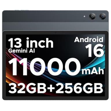 DOOGEE Tab E3 Pro Tablette Android 16, Tablette 13 Pouces, Écran FHD+90Hz, Helio G100 Octa-Core, 32 Go RAM+256 Go ROM, Tablette Tactile Batterie 11000 mAh, 13MP+8MP, Quad Speakers, WiFi/GPS/Face ID