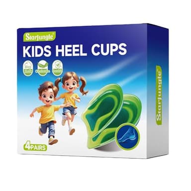 Talonnettes pour enfants pour douleurs au talon, sport absorbant les chocs, inserts de talon en gel léger pour enfants ayant des talons sensibles, des épines calcanéennes, une fasciite plantaire ou