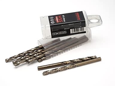 Ferrcan Forets pour métal HSS DIN338 M35 5% cobalt pour le perçage dans l'inox acier inoxydable, fer et autres métaux (paquet de 10 pièces par mesure) (5mm)