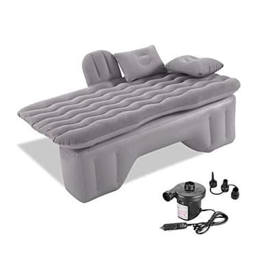 Ergocar Matelas Pneumatique de Voiture Multifonctionnel Pliant Siège Air d'auto Lit Gonflable de Siège Arrière Lit Voiture pour Camping Piscine Plage Voyages (Gris)