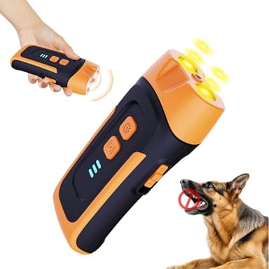 HENESE Anti Aboiement Chien Ultrason Puissant,LED Répulsif pour Chiens Ultrasonique,Dispositif Anti-Aboiement avec 20-30KHZ fréquences réglables,Adapté aux Chiens de Petite,Moyenne et Grande Taille