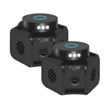 PLINO Ultrason Souris et Rats Puissant à Large Portée - Répulsif Souris pour Intérieur avec Lumière LED - Ultrason Rongeur pour Maison, Appartement, Cave, Restaurant, Grenier, Garage (Lot de 2)