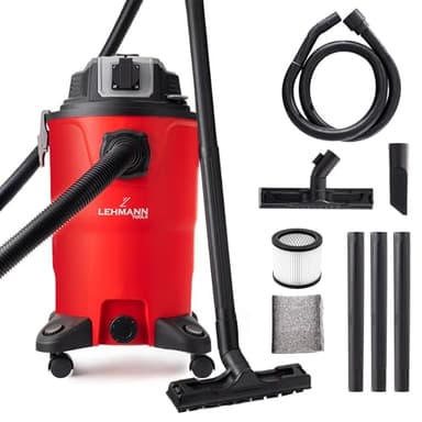 LEHMANN Aspirateur Industriel sans Sac 30L - Aspirateur Eau et Poussière avec Prise 2000W - Fonction soufflage - Double Système Filtration avec HEPA - Secoueur de Filtre - pour Atelier et Chantier