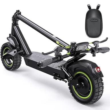 isinwheel S10MAX Trottinette Électrique Adulte 1000W,Batterie 54.6V 15Ah,Autonomie 60KM,Pneus Tout Terrain 10",Double Bras Oscillant,APP Connectée,Écran LED,Pliable avec Sac de Transport