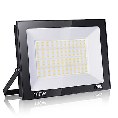 Loyal Projecteur LED 100W 10000LM Super Lumineux, 6000K Blanc Froid, IP65 Imperméable, Éclairage de Sécurité D'extérieur Pour Terrasse, Jardin, Garage, Cour