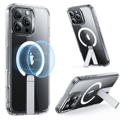 ESR Coque pour iPhone 16 Pro Max à Béquille, Commande de l’Appareil Photo, Compatible avec MagSafe, Coque Magnétique pour iPhone 16 Pro Max, Protection de Qualité Militaire, Transparente